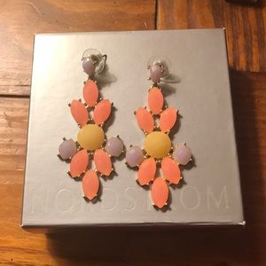 Pastel statement earrings